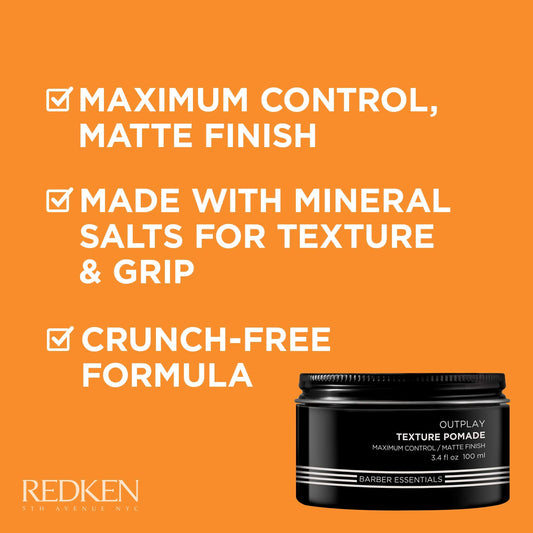 Redken Brews Texture Pomade, 3.4 Fl Oz