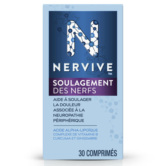 Nervive Nerve Relief, Helps Relieve Pain associated with Peripheral Neuropathy, Alpha Lipoic Acid ALA, Vitamins B1-Thiamine, B6, & B12, Turmeric, Ginger,30-Day Supply, 30 Ct