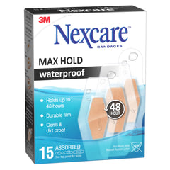 Nexcare™ Max Hold Waterproof Bandages, Assorted 15c