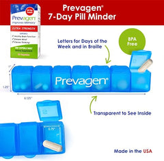 Prevagen Improves Memory - Extra Strength 20mg, 60 Capsules, with Apoaequorin & Vitamin D & Prevagen 7-Day Pill Minder