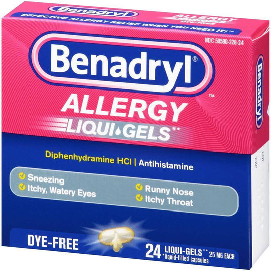 Benadryl Liqui Gels 25mg 24 Count