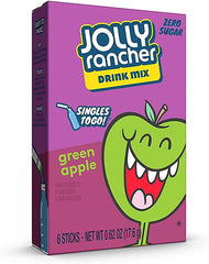 Jolly Rancher Singles-To-Go Sugar Free Green Apple Drink Mix, 6-ct (Pack of 6)