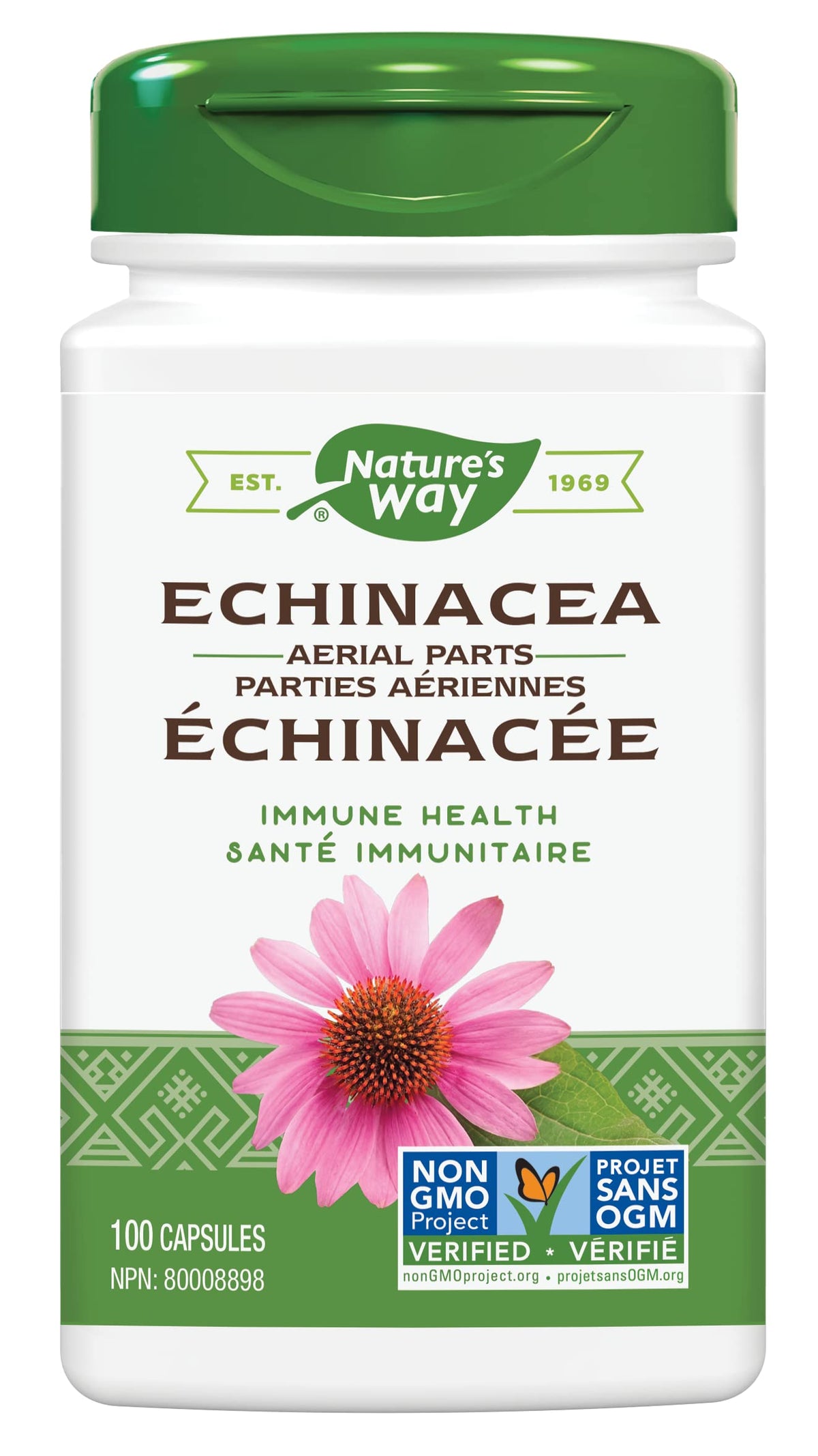 Nature's Way Echinacea Herb Health Supplement, 100 Count