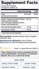 1MD Nutrition CholestMD Supports Healthy Cholesterol Levels Already in Normal Range, Promote Healthy Heart - Cholesterol Supplement w/ Olive Leaf Extract, Citrus Bergamot, Niacin, Garlic- 60 Capsules