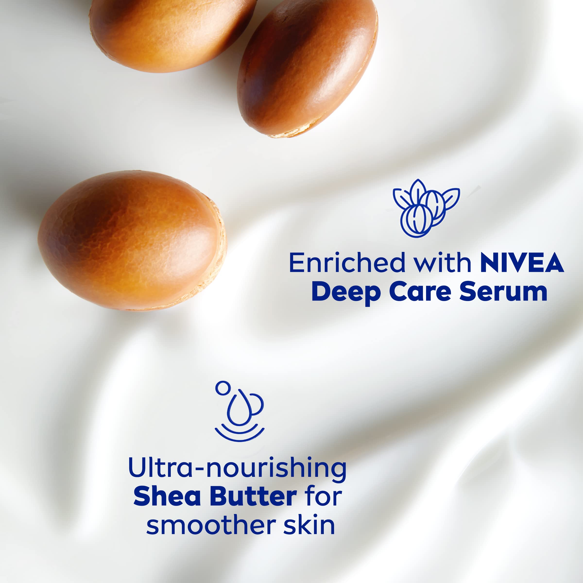 NIVEA Smooth Body Lotion | 48H Smoother Skin, 625 ml