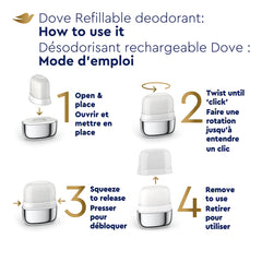 Dove 0% Aluminum Deodorant Stick Refill Kit for 48 hour odour protection Coconut & Pink Jasmine aluminum-free deodorant for women 32 g pack of 2
