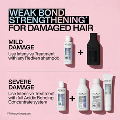 Redken Shampoo, Bonding Shampoo for Damaged Hair Repair, Acidic Bonding Concentrate, Sulfate Free, pH Balanced Shampoo, Hair Care Treatment, For All Hair Types, 300 ML