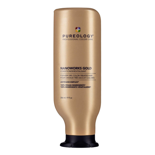 Pureology Nanoworks Gold Hair Conditioner for Dull Hair - Restorative Hair Repair for Color-Treated Hair - 266 Mililiters