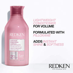 Redken Volume Injection Conditioner | For Fine Hair | Detangles & Adds Volume