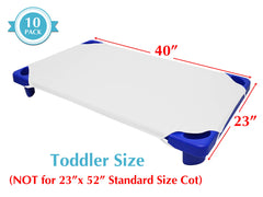 American Baby Company 10-Piece 100% Cotton Percale Toddler Day Care Cot Sheet, White, 23" x 40"