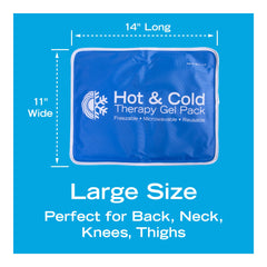 Roscoe Medical Gel Ice Packs Reusable and Cold Packs for Injuries Reusable, Shoulder Ice Pack, Knee Ice Pack, Hot and Cold Pack, Ice Pack for Back, 11 x 14 Inches, Large Ice Pack