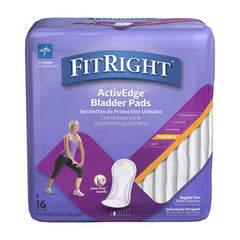 FitRight Incontinence Bladder Control Pads, Moderate Absorbency Protection, (16 Count)