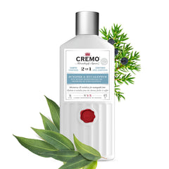 Cremo Shampoo & Conditioner, 2-in-1, Juniper & Eucalyptus, Clean & Nourish Hair, 16 oz