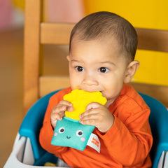 Bright Starts Side of Smiles French Fry Teether Toy with Crinkle Textures, BPA Free, Unisex, 3 Months+