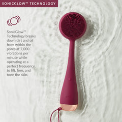 PMD Clean Body - Smart Body Cleansing Device with Silicone Brush & Three Interchangeable Attachments - Waterproof - SonicGlow Vibration - Cleanse, Exfoliate, & Massage Body