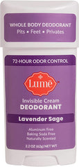 Lume Natural Deodorant - Underarms and Private Parts - Aluminum-Free, Baking Soda-Free, Hypoallergenic, and Safe For Sensitive Skin - 2.2 Ounce Stick (Lavender Sage)