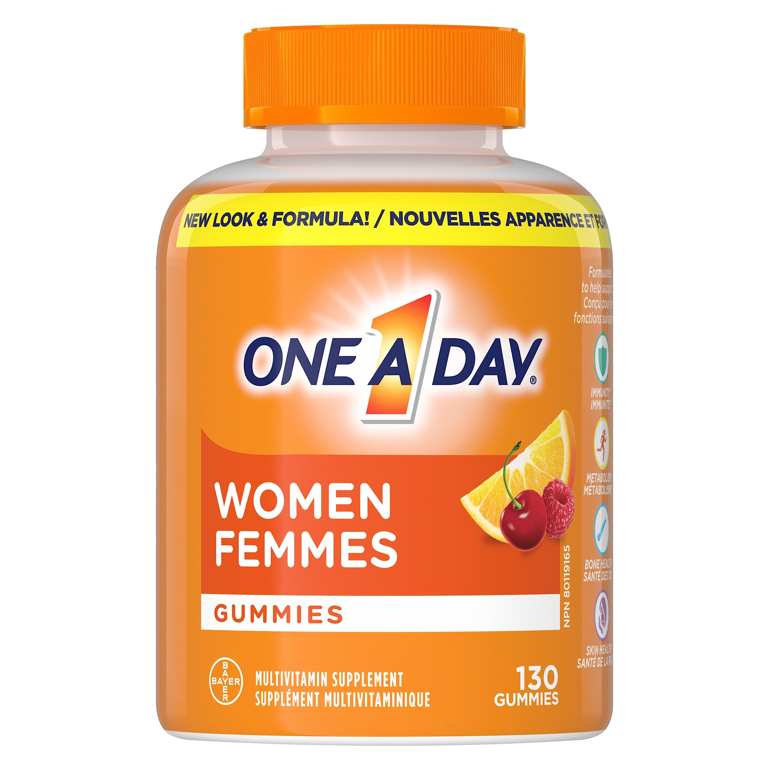 One A Day Women's Multivitamin Gummies - Daily Gummy Vitamins For Women With Vitamins A, C, D And Zinc To Support Immune Function, Biotin For Healthy Hair, Skin And Nails, And More, 130 Gummies