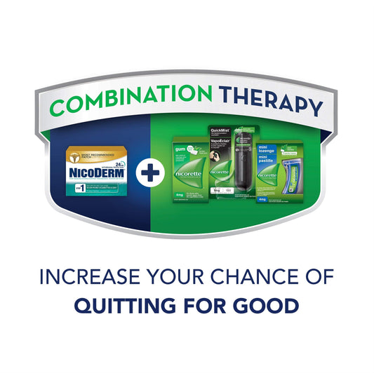 Nicorette Nicotine Gum, Quit Smoking and Smoking Cessation Aid, Cinnamon, 4mg, 105 pieces