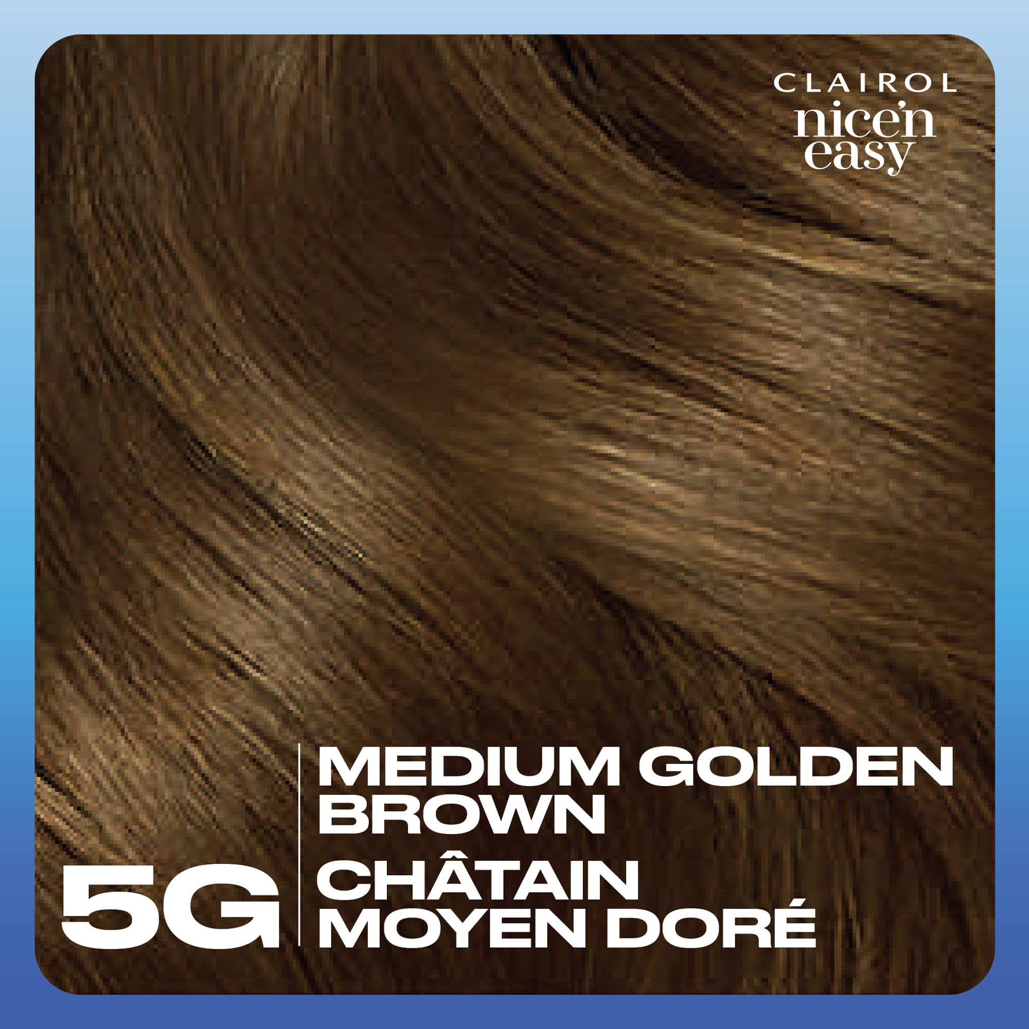 Clairol Nice'n Easy Permanent Hair Dye, 5G Medium Golden Brown Hair Color, 1 Count