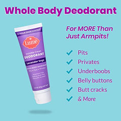 Lume Deodorant For Underarms & Private Parts 3oz Tube (Lavender Sage)