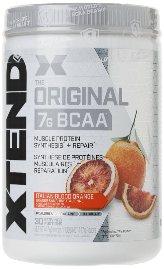 XTEND Original BCAA Powder Italian Blood Orange | Sugar Free Post Workout Electrolyte Muscle Recovery Drink with Amino Acids | 7g BCAAs for Men & Women | 30 Servings