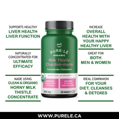 USDA Organic Milk Thistle, 4500mg 30X Concentrate - Strongest. 60 servings Certified Organic Potent Liver Protection & Liver Cleanse. NON-GMO. Easy to Swallow Capsules! - Made in Canada