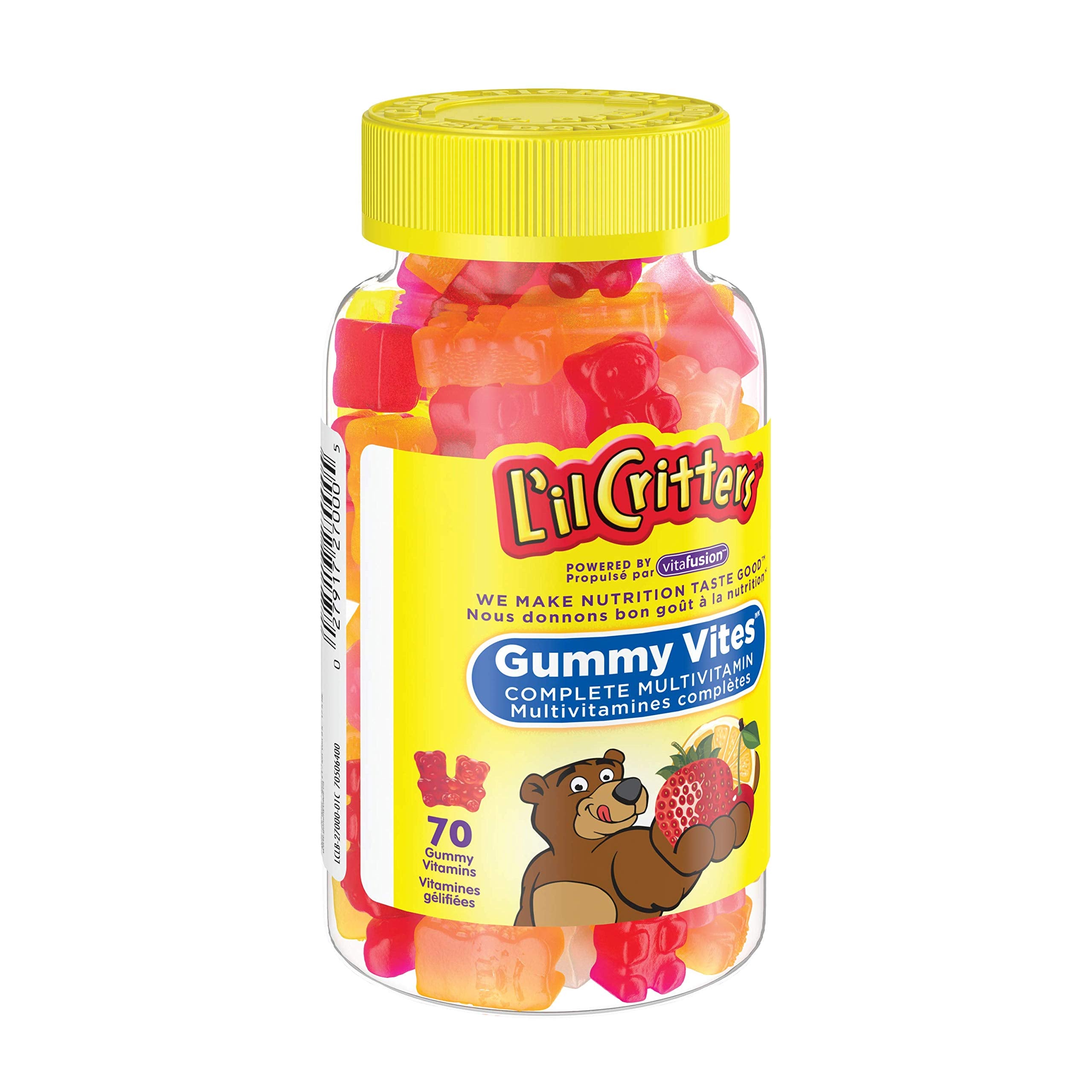 L'il Critters Gummy Vites Complete Multivitamin, Naturally Sourced Colours & Flavours, 70 Count