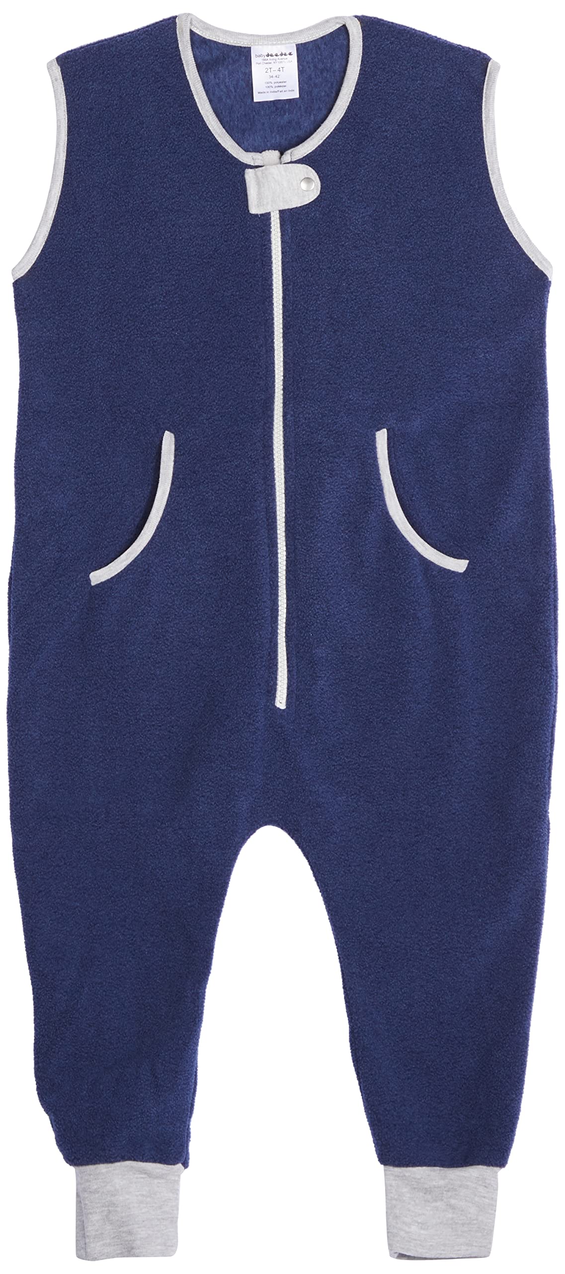 baby deedee Sleep Fleece Kicker Sack with Feet, Wearable Blanket Sleeper, 2-4T, Navy