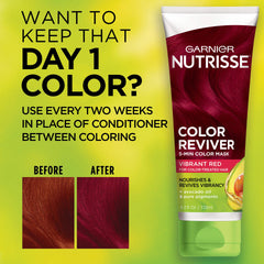 Garnier Nutrisse 5 Minute Nourishing Color Hair Mask with Triple Oils Delivers Day 1 Color Results, for Color Treated Hair, Vibrant Red, 4.2 Fl Oz