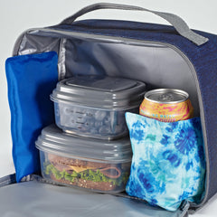 Cool Coolers by Fit & Fresh 2 Pack Soft Ice, Flexible Stretch Nylon Reusable Ice Packs for Lunch Boxes & Coolers, Blue Tye Dye