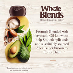 Garnier Whole Blends Avocado Oil and Shea Nourishing Conditioner. Dry Hair Treatment, Paraben-Free, 650 ml