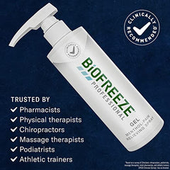 Biofreeze Professional Pain Relieving Gel, Topical Analgesic for Enhanced Relief of Arthritis, Muscle, & Joint Pain, NSAID Free Pain Reliever Cream, 32 oz with Pump