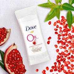 Dove 0% Aluminum Deodorant Stick Non-irritating Deodorant for Underarm Care Pomegranate and Lemon Verbena Kindest Aluminum free Deodorant 2.6 oz