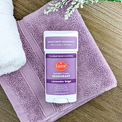Lume Natural Deodorant - Underarms and Private Parts - Aluminum-Free, Baking Soda-Free, Hypoallergenic, and Safe For Sensitive Skin - 2.2 Ounce Stick (Lavender Sage)