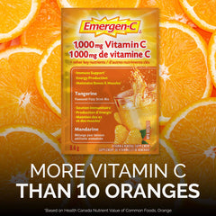 Emergen-C Immune Support Fizzy Drink Mix, A Boost of Vitamins and Minerals, Pomegranate, 30 Sachets