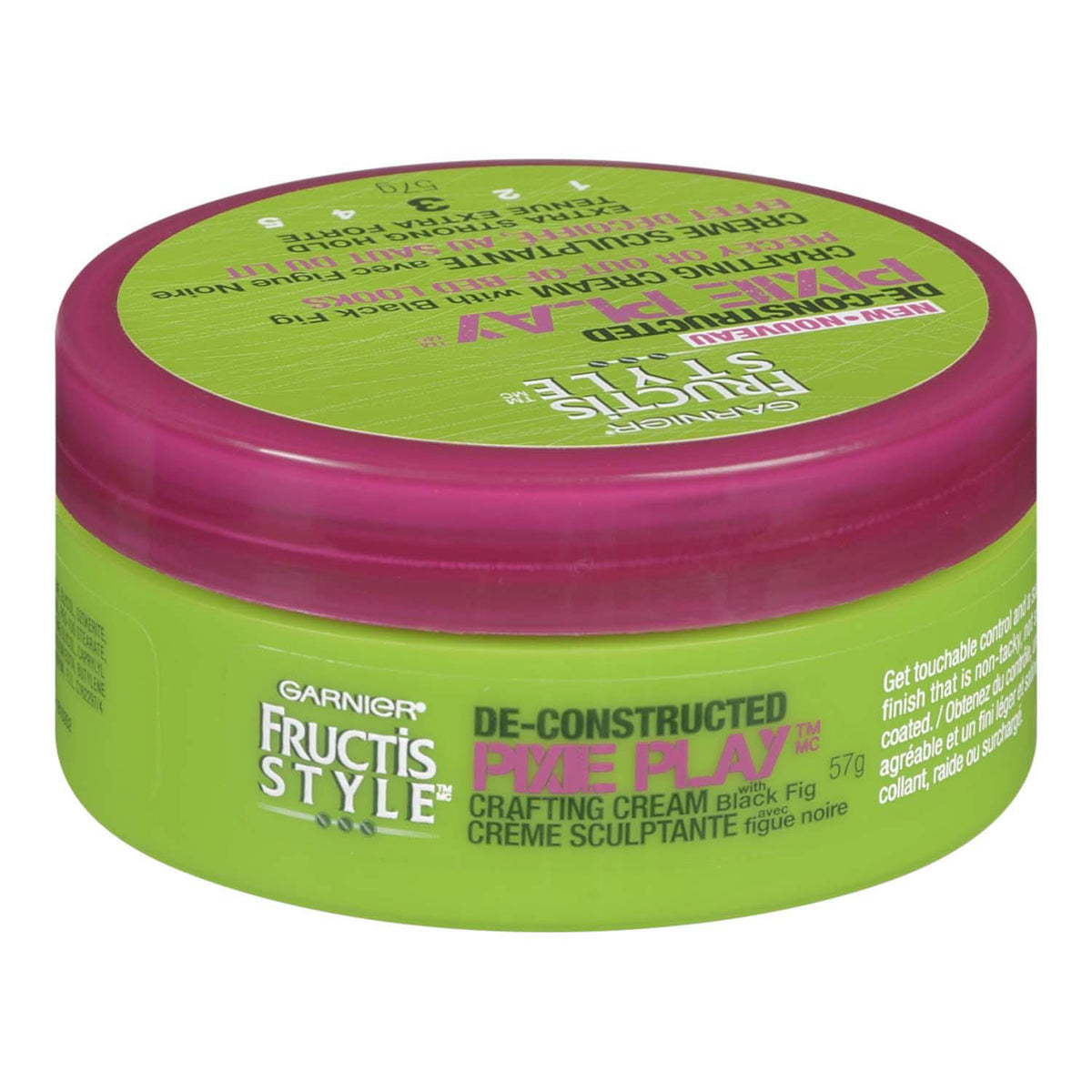 Garnier Fructis Style De-Constructed, Pixie Play Crafting Cream with Black Fig, 57 g