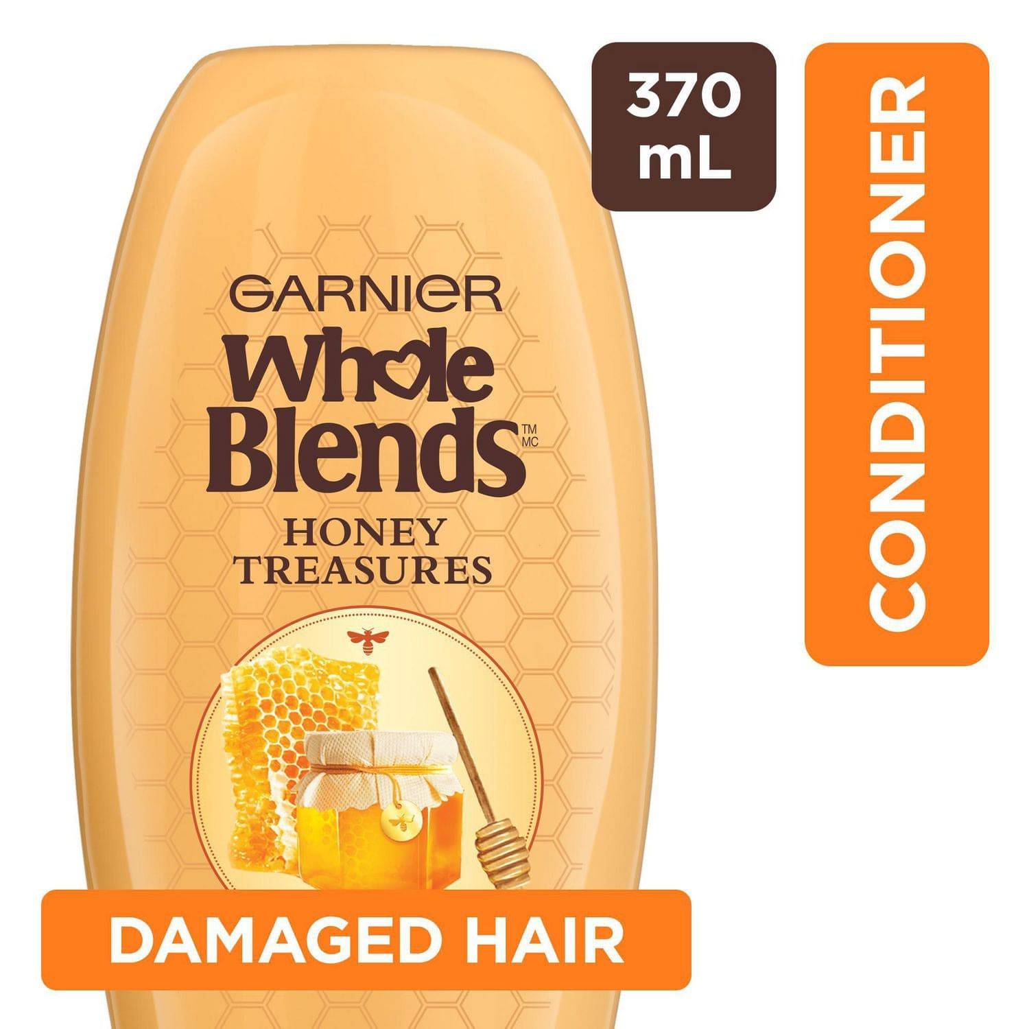 Garnier Whole Blends Honey Treasures Repairing Conditioner, 370 mL - Zecoya