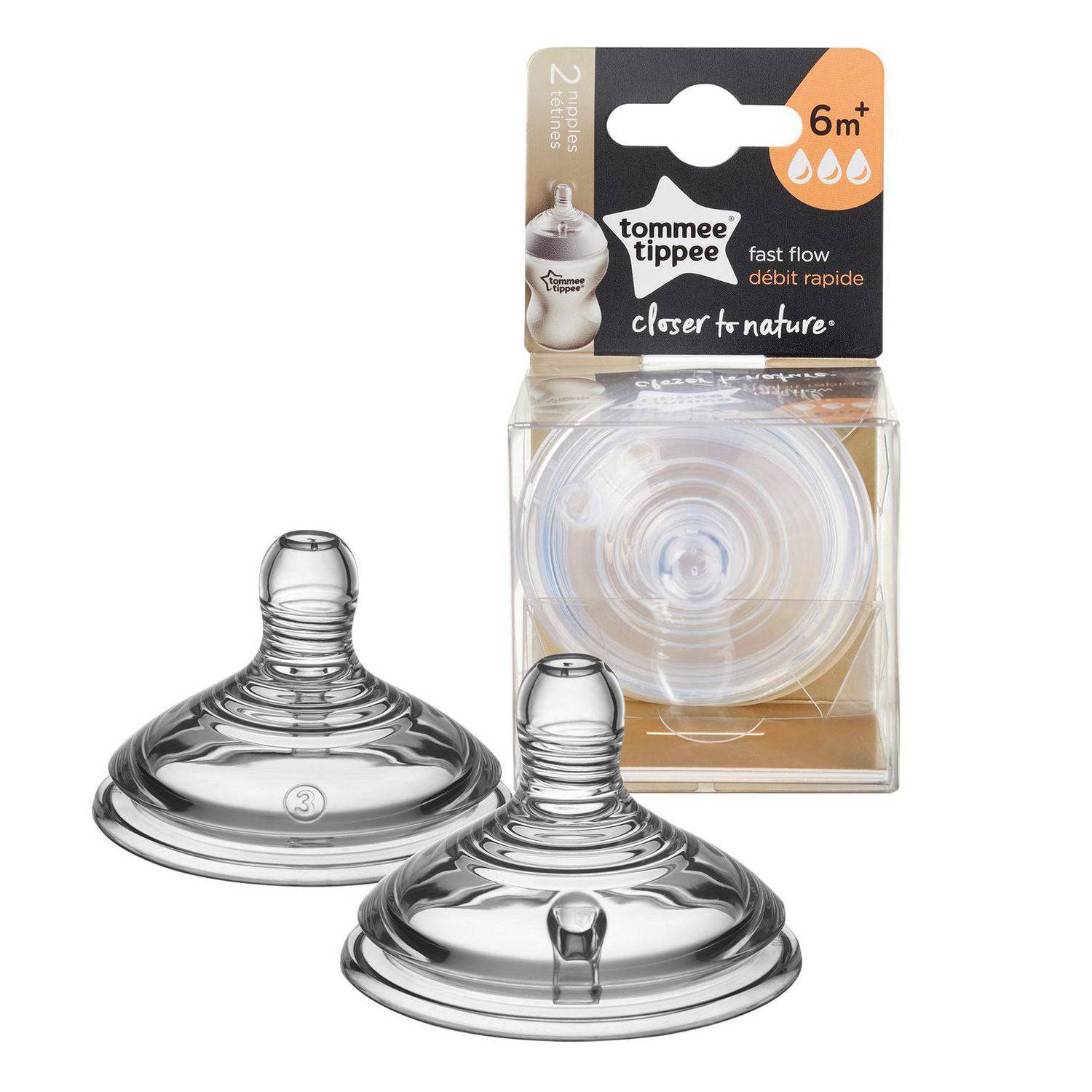 Tommee Tippee Closer to Nature Fast Flow Baby Bottle Nipples - Zecoya