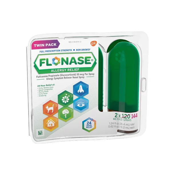 Flonase Allergy Relief Nasal Spray Twin Pack 2 X 144