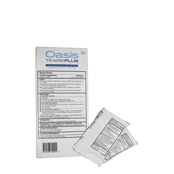 Oasis Tears Preservative-Free Lubricant Eye Drops 40 Vials