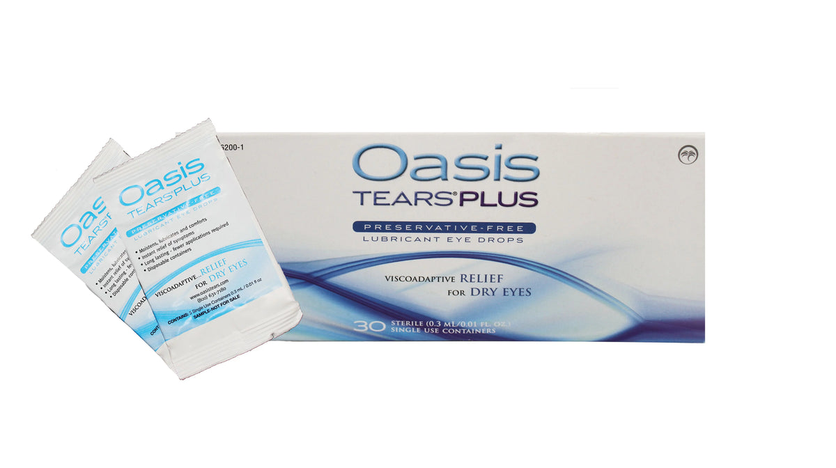 Oasis Tears Preservative-Free Lubricant Eye Drops 40 Vials