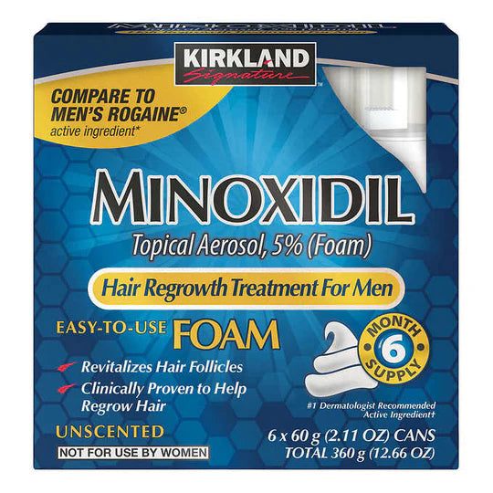 Kirkland Signature Hair Regrowth Treatment 5% Minoxidil Foam for Men, 2.13 fl. oz