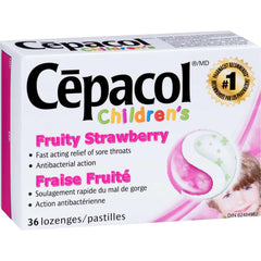 Cepacol® Children’s Fruity Strawberry, Sore Throat Lozenges, 36 ct