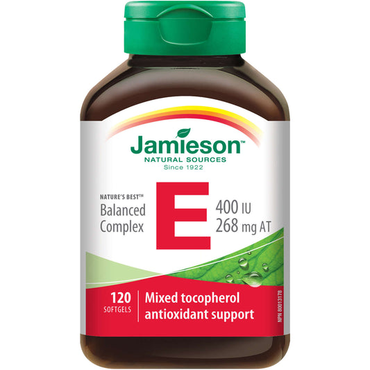 Balanced Vitamin E Complex 400 IU Softgels with Mixed Tocopherols