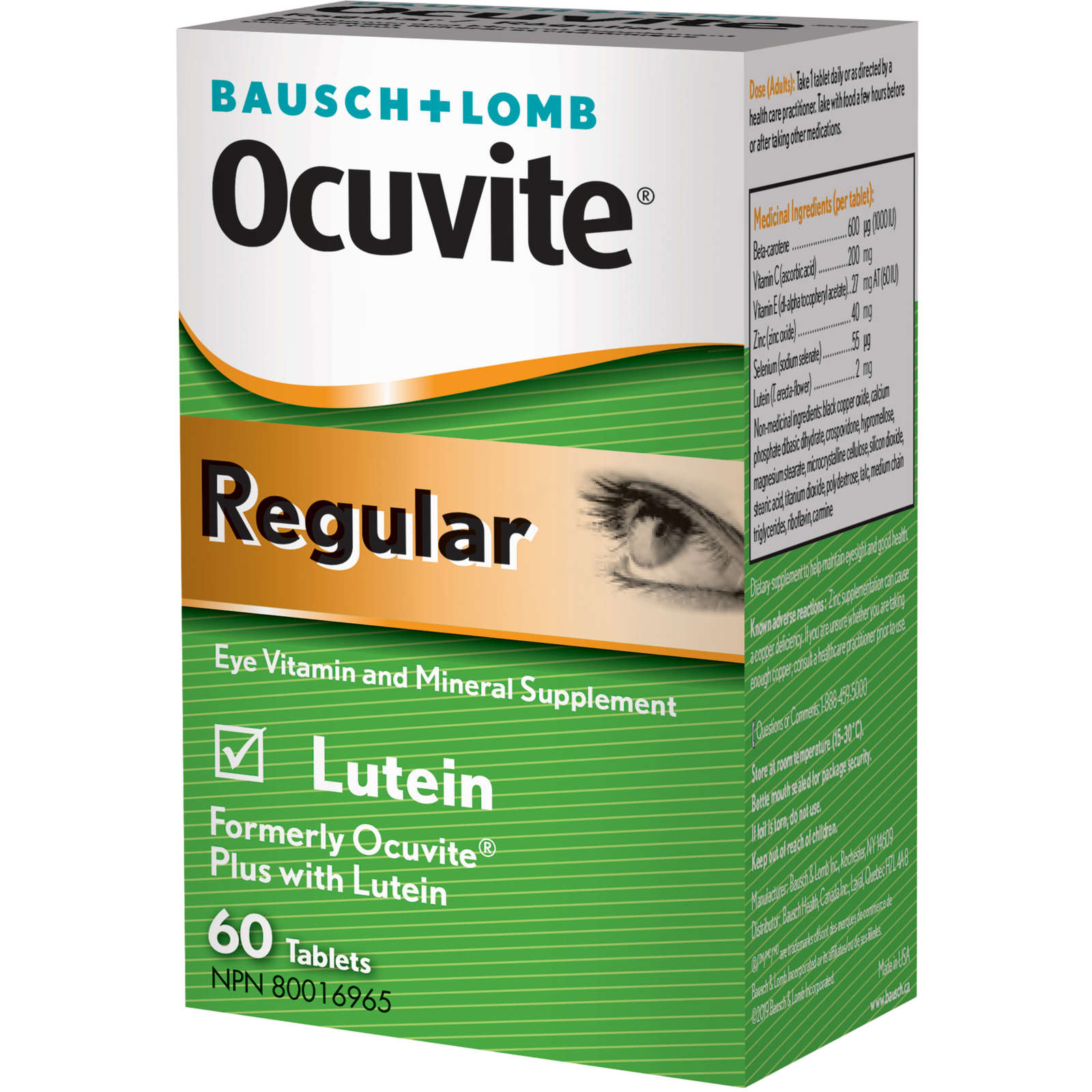 Ocuvite Regular Eye Vitamin & Mineral Supplements