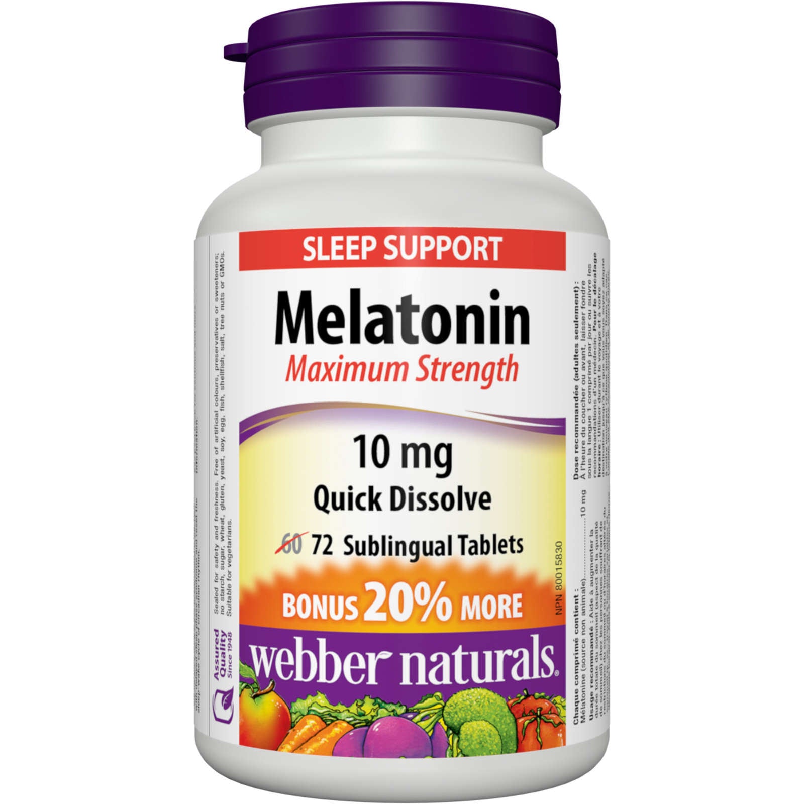 Melatonin Maximum Strength 10 mg Quick dissolve