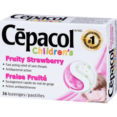 Cepacol® Children’s Fruity Strawberry, Sore Throat Lozenges, 36 ct